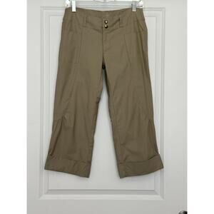 Kuhl Woman's‎ Beige Durakuhl Stretch Capri Pants Cuffed Quick Dry Outdoor Hiking